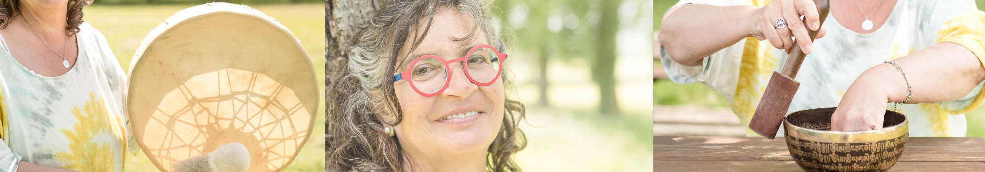 Bande de 3 images me présentant